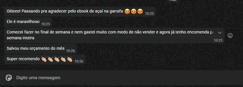 Depoimento de cliente